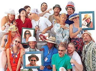 Members of the Department of Community Services ham it up on the playa. (Photo by supersnail.com)