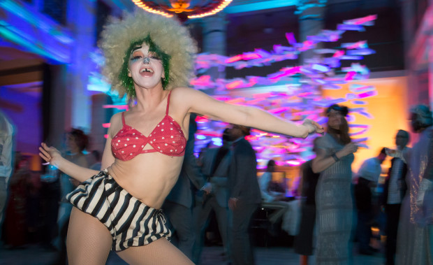 A member of The Lucent Dossier Experience dancing at the Artumnal Gathering, 2013, San Francisco, CA. Photo courtesy of Marco Sanchez.